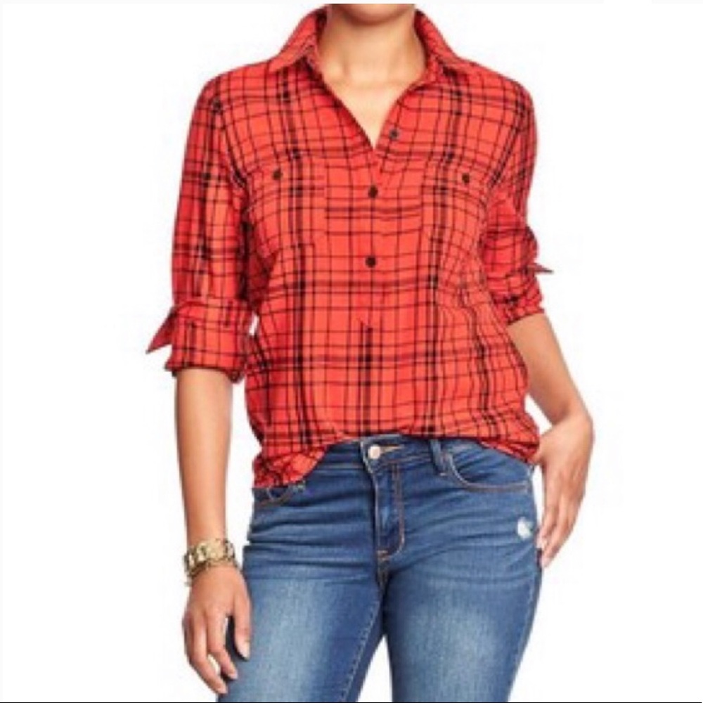 OLD NAVY Flannel Popover